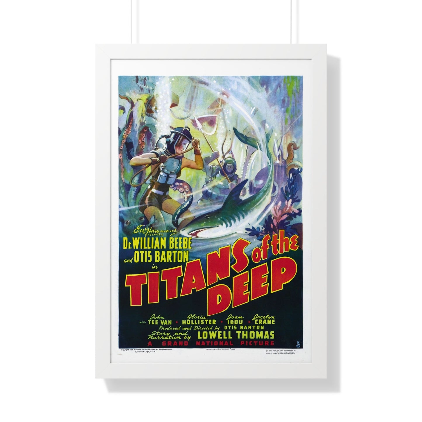 TITANS OF THE DEEP 1938 - Framed Movie Poster-20" x 30"-The Sticker Space