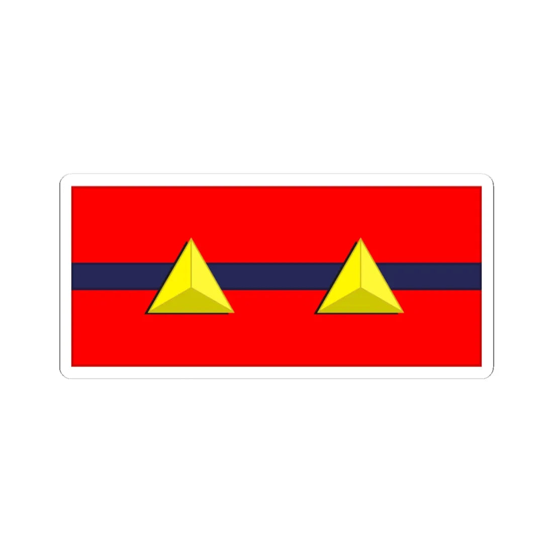 Tiwan Army OR 5 1928 (China) (Military Rank) STICKER Vinyl Kiss-Cut Decal 3 Inch White - The Sticker Space