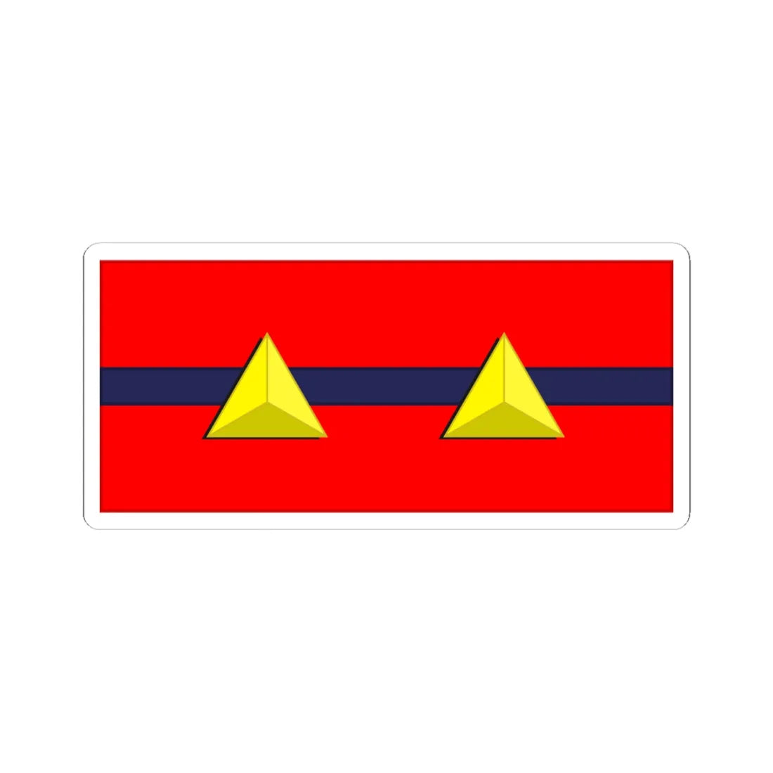 Tiwan Army OR 5 1928 (China) (Military Rank) STICKER Vinyl Kiss-Cut Decal 4 Inch White - The Sticker Space