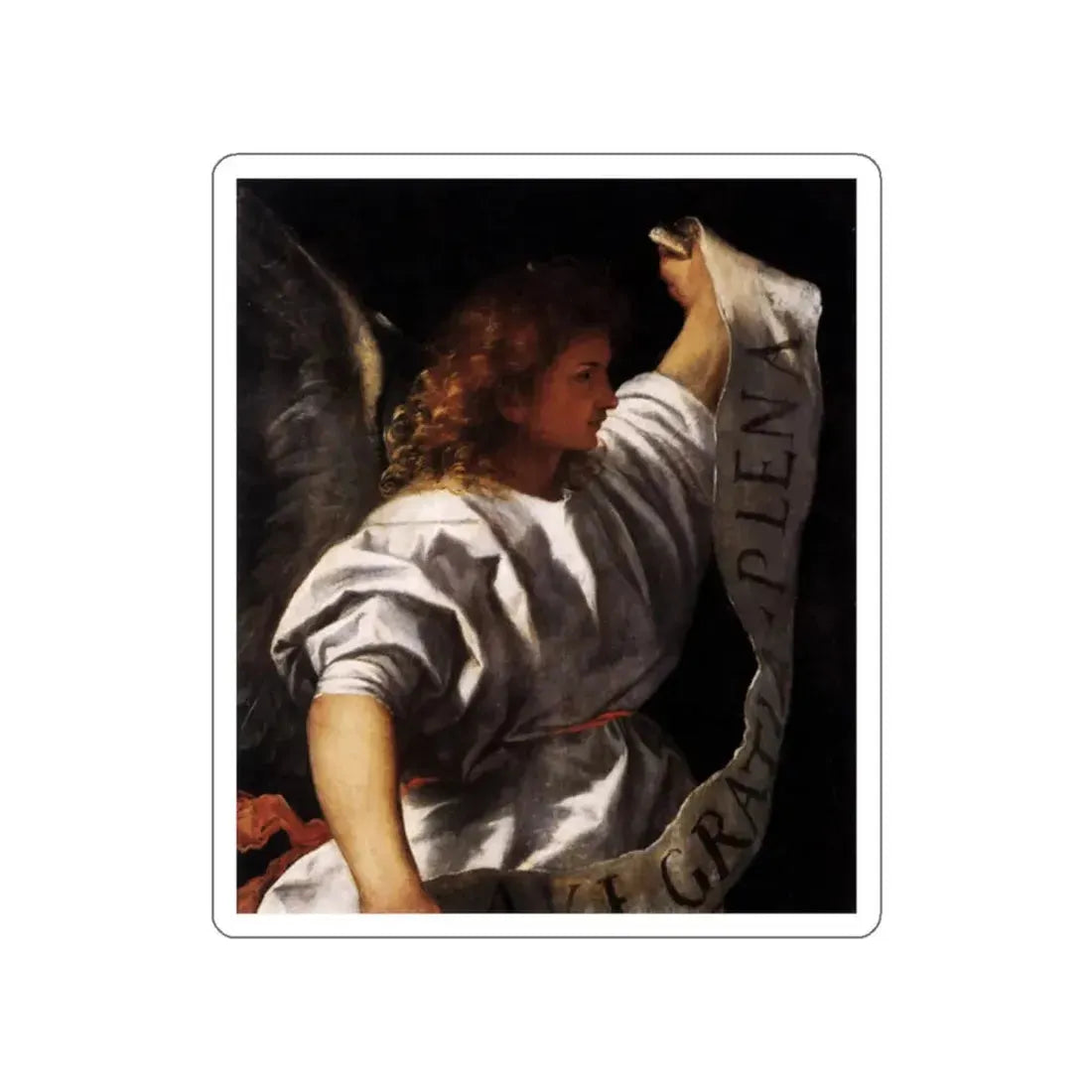 TIZIANO Vecellio - Archangel Gabriel (Artwork) STICKER Vinyl Die-Cut Decal White Die-Cut 2 Inch - The Sticker Space