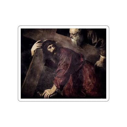 TIZIANO Vecellio - Christ Carrying the Cross 2 (Artwork) STICKER Vinyl Die-Cut Decal White Die-Cut 4 Inch - The Sticker Space