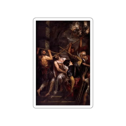 TIZIANO Vecellio - Crowning with Thorns (Artwork) STICKER Vinyl Die-Cut Decal White Die-Cut 2 Inch - The Sticker Space