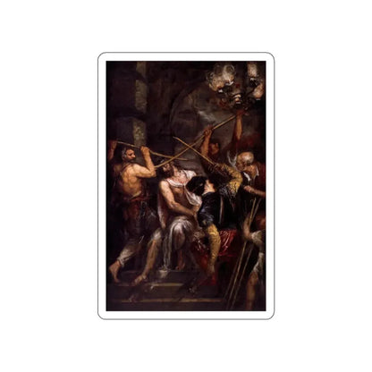TIZIANO Vecellio - Crowning with Thorns (Artwork) STICKER Vinyl Die-Cut Decal White Die-Cut 4 Inch - The Sticker Space