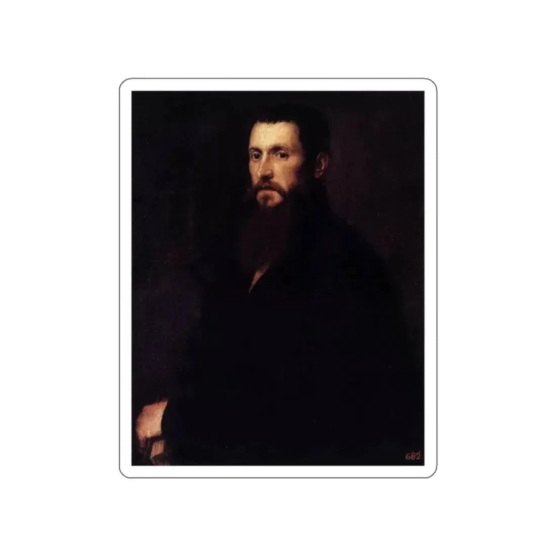 TIZIANO Vecellio - Daniele Barbaro (Artwork) STICKER Vinyl Die-Cut Decal White Die-Cut 2 Inch - The Sticker Space