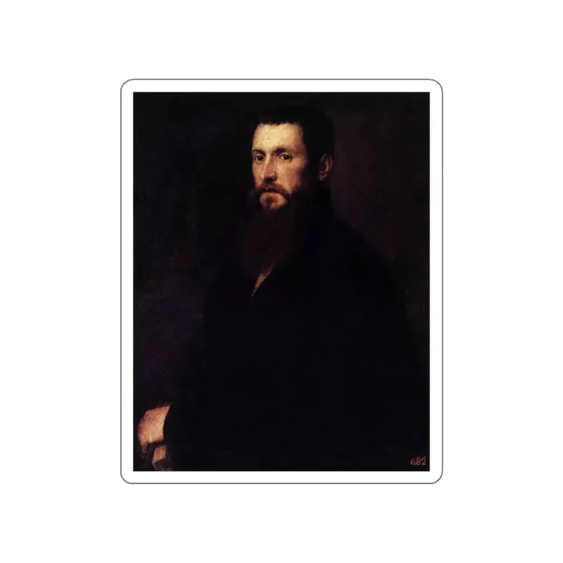 TIZIANO Vecellio - Daniele Barbaro (Artwork) STICKER Vinyl Die-Cut Decal White Die-Cut 4 Inch - The Sticker Space
