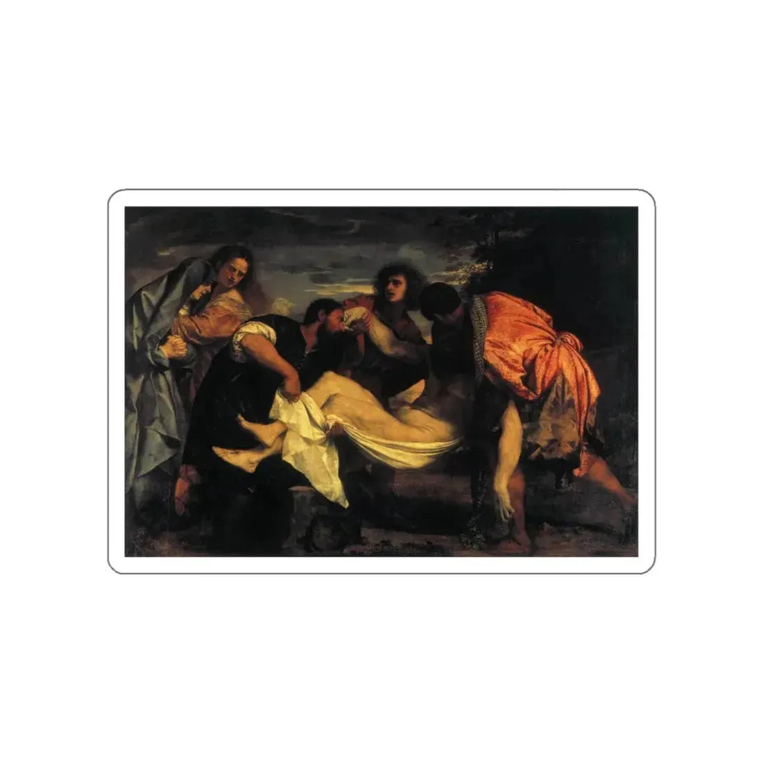 TIZIANO Vecellio - Entombment of Christ (Artwork) STICKER Vinyl Die-Cut Decal - The Sticker Space