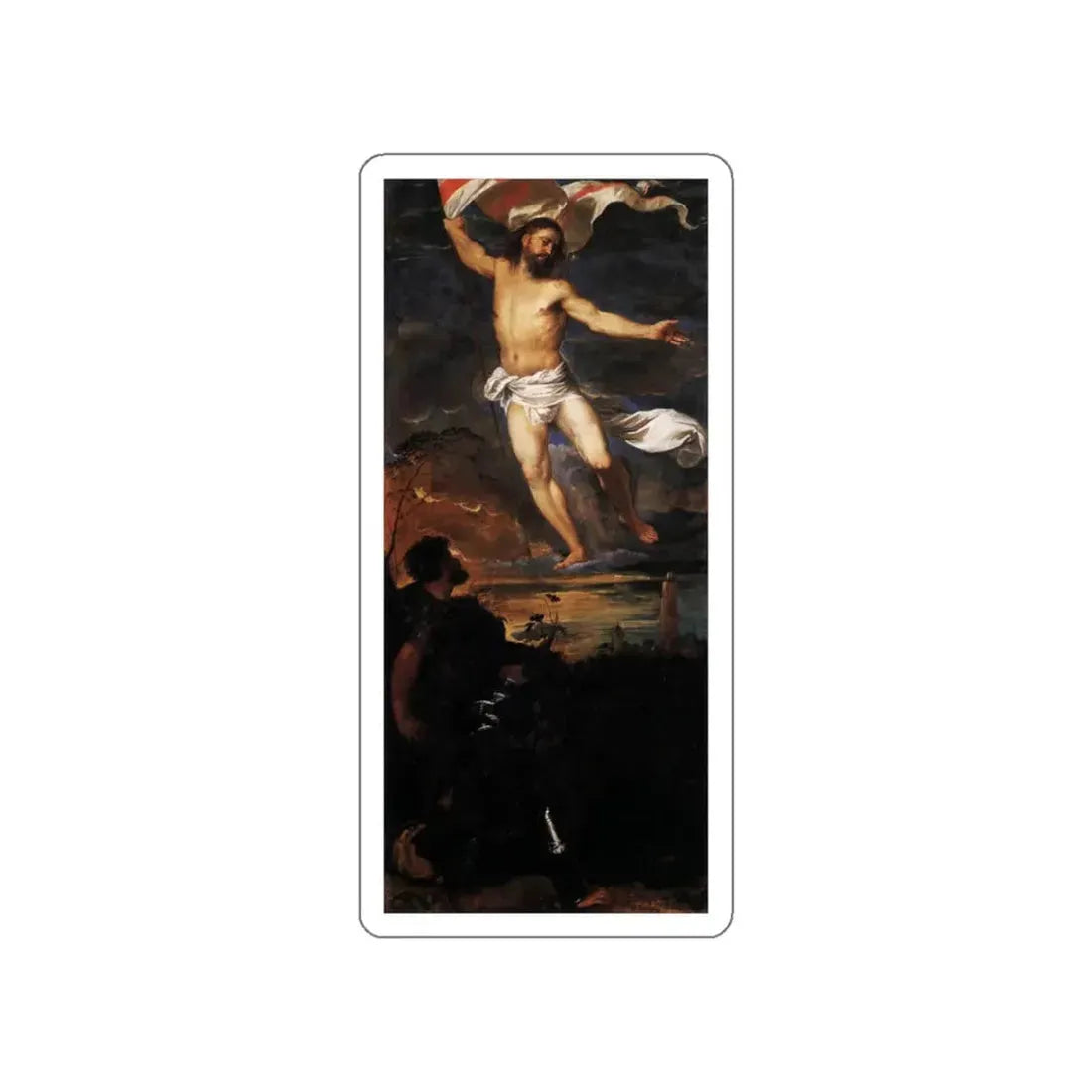 TIZIANO Vecellio - Resurrection (Artwork) STICKER Vinyl Die-Cut Decal White Die-Cut 3 Inch - The Sticker Space