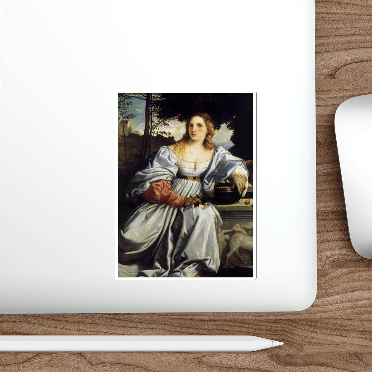 TIZIANO Vecellio - Sacred and Profane Love (detail) (Artwork) STICKER Vinyl Die-Cut Decal-The Sticker Space