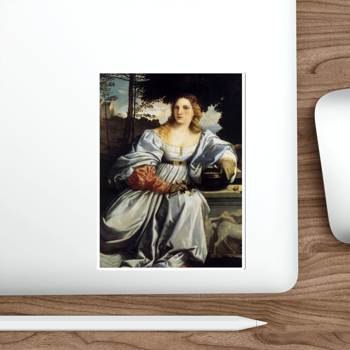 TIZIANO Vecellio - Sacred and Profane Love (detail) (Artwork) STICKER Vinyl Die-Cut Decal-The Sticker Space