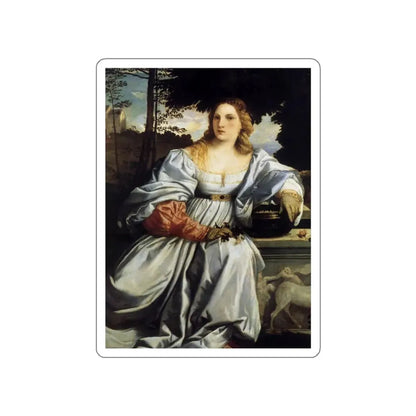 TIZIANO Vecellio - Sacred and Profane Love (detail) (Artwork) STICKER Vinyl Die-Cut Decal White Die-Cut 3 Inch - The Sticker Space