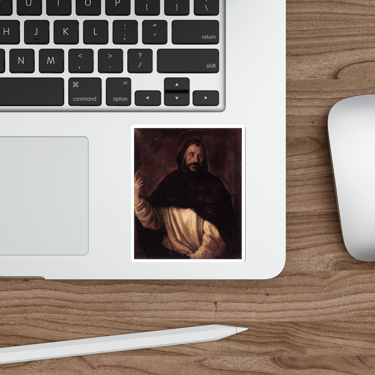 TIZIANO Vecellio - St Dominic (Artwork) STICKER Vinyl Die-Cut Decal-The Sticker Space