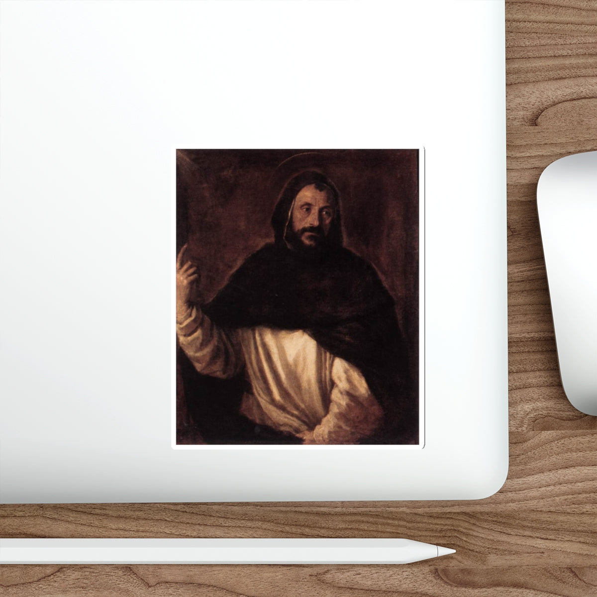 TIZIANO Vecellio - St Dominic (Artwork) STICKER Vinyl Die-Cut Decal-The Sticker Space