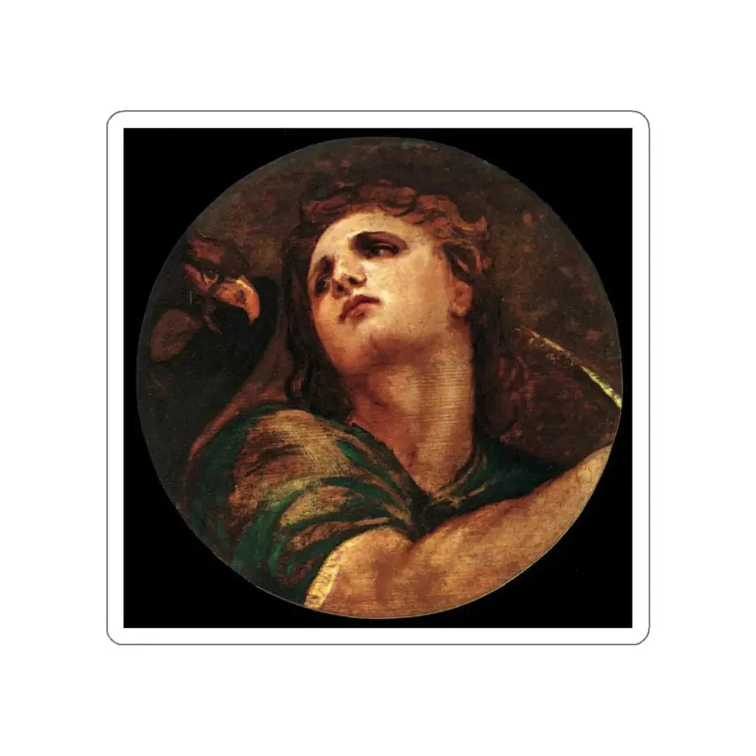 TIZIANO Vecellio - St John the Evangelist (Artwork) STICKER Vinyl Die-Cut Decal White Die-Cut 3 Inch - The Sticker Space