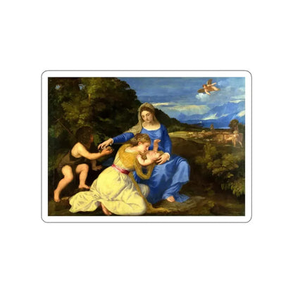TIZIANO Vecellio - The Aldobrandini Madonna (Artwork) STICKER Vinyl Die-Cut Decal White Die-Cut 4 Inch - The Sticker Space
