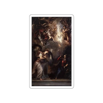 TIZIANO Vecellio - The Annunciation 3 (Artwork) STICKER Vinyl Die-Cut Decal White Die-Cut 2 Inch - The Sticker Space