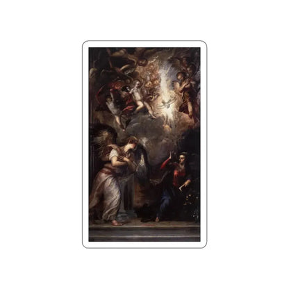TIZIANO Vecellio - The Annunciation 3 (Artwork) STICKER Vinyl Die-Cut Decal White Die-Cut 3 Inch - The Sticker Space
