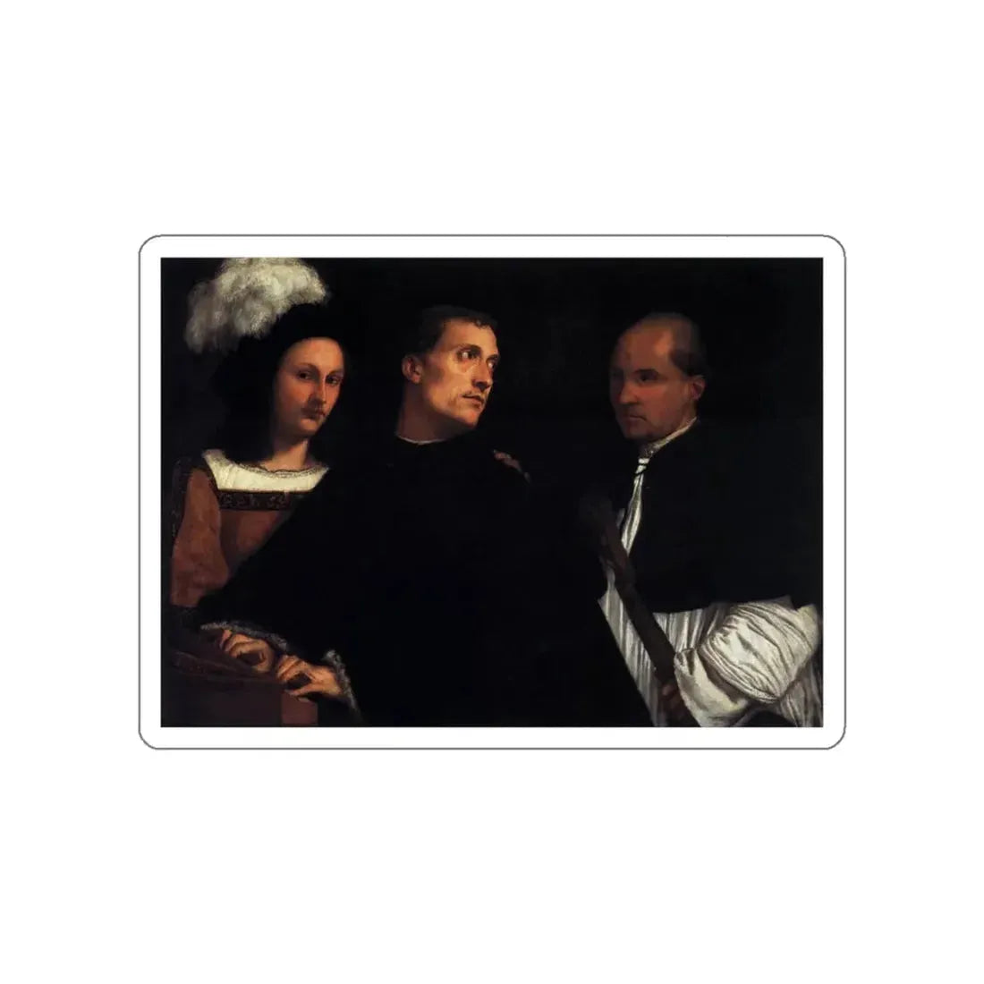 TIZIANO Vecellio - The Concert (Artwork) STICKER Vinyl Die-Cut Decal White Die-Cut 3 Inch - The Sticker Space
