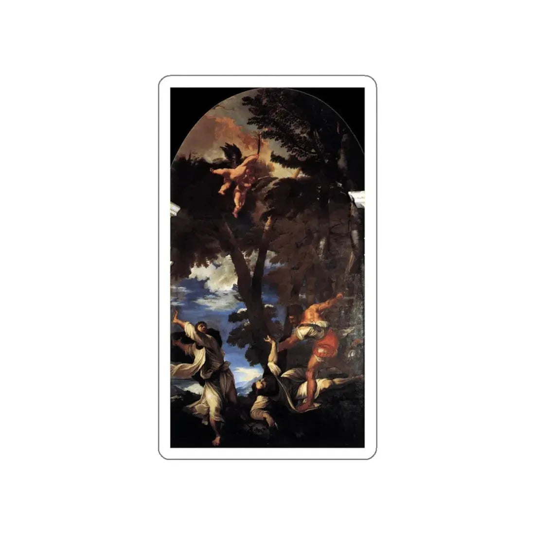 TIZIANO Vecellio - The Death of St Peter Martyr (Artwork) STICKER Vinyl Die-Cut Decal White Die-Cut 6 Inch - The Sticker Space