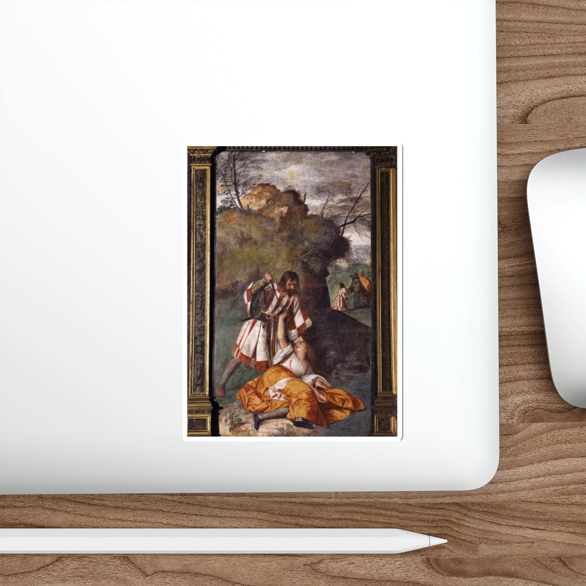 TIZIANO Vecellio - The Miracle of the Jealous Husband (Artwork) STICKER Vinyl Die-Cut Decal-The Sticker Space