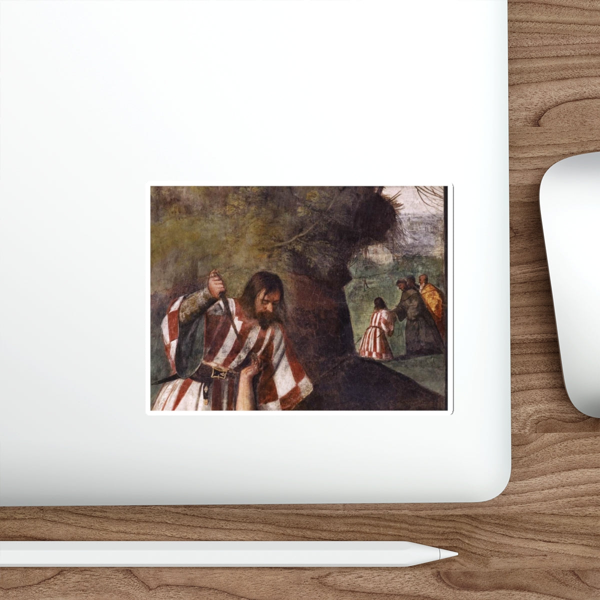 TIZIANO Vecellio - The Miracle of the Jealous Husband (detail) (Artwork) STICKER Vinyl Die-Cut Decal-The Sticker Space