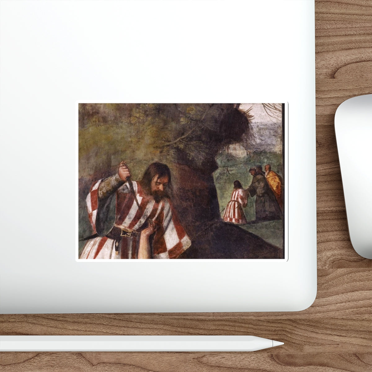 TIZIANO Vecellio - The Miracle of the Jealous Husband (detail) (Artwork) STICKER Vinyl Die-Cut Decal-The Sticker Space