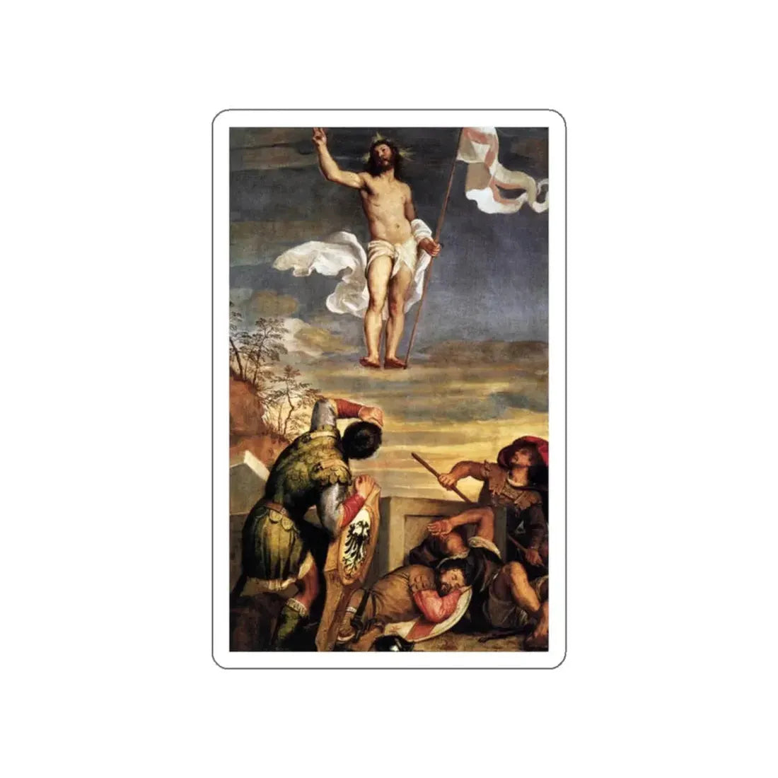 TIZIANO Vecellio - The Resurrection (Artwork) STICKER Vinyl Die-Cut Decal White Die-Cut 2 Inch - The Sticker Space