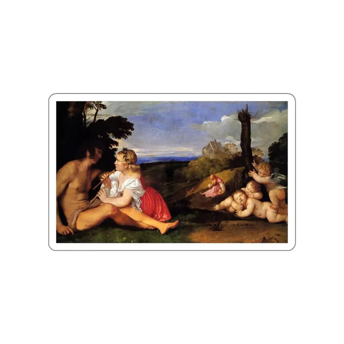 TIZIANO Vecellio - The Three Ages of Man 2 (Artwork) STICKER Vinyl Die-Cut Decal White Die-Cut 4 Inch - The Sticker Space