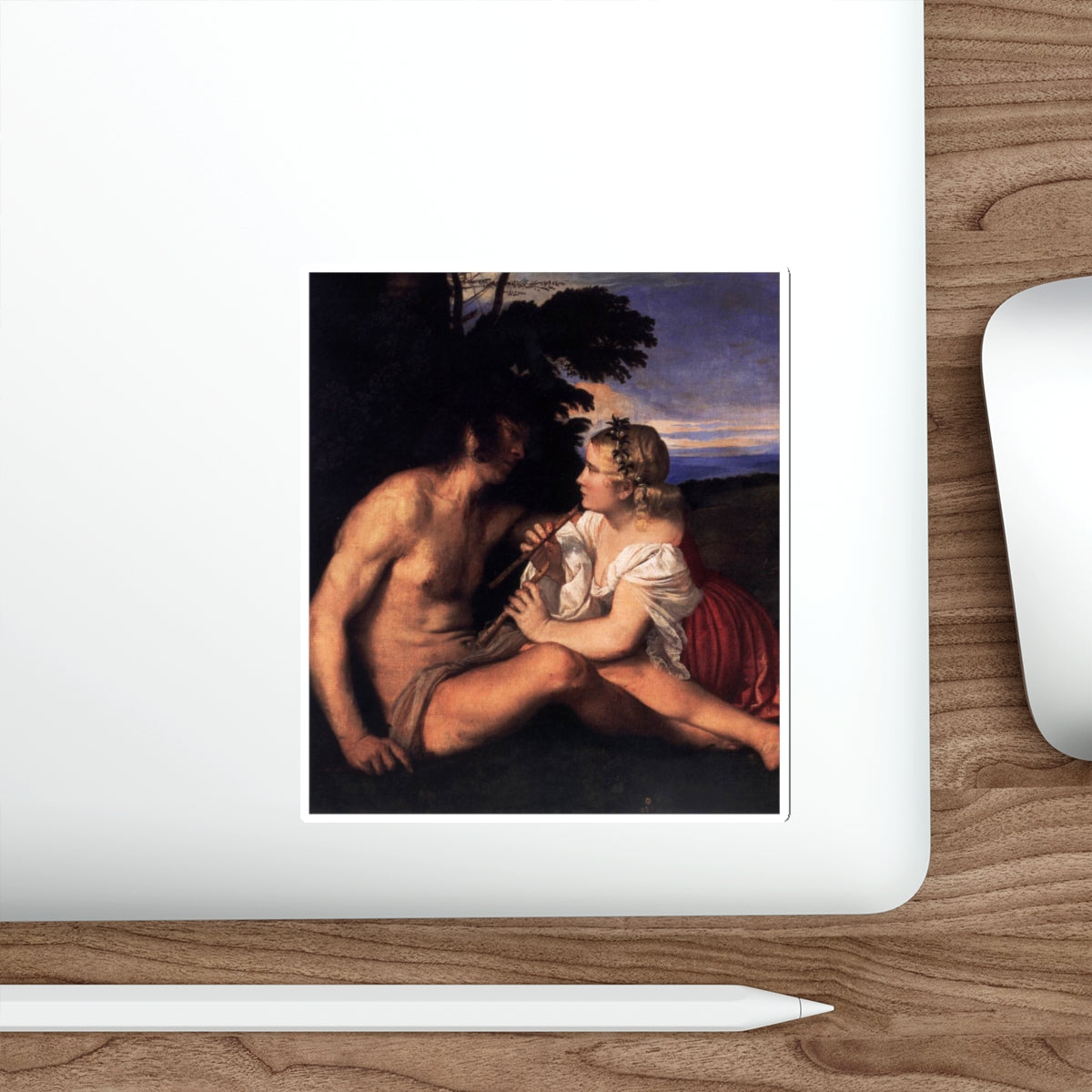 TIZIANO Vecellio - The Three Ages of Man (detail) (Artwork) STICKER Vinyl Die-Cut Decal-The Sticker Space