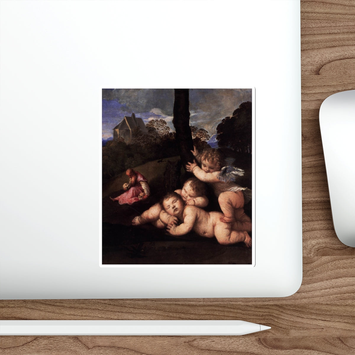 TIZIANO Vecellio - The Three Ages of Man (detail)2 (Artwork) STICKER Vinyl Die-Cut Decal-The Sticker Space