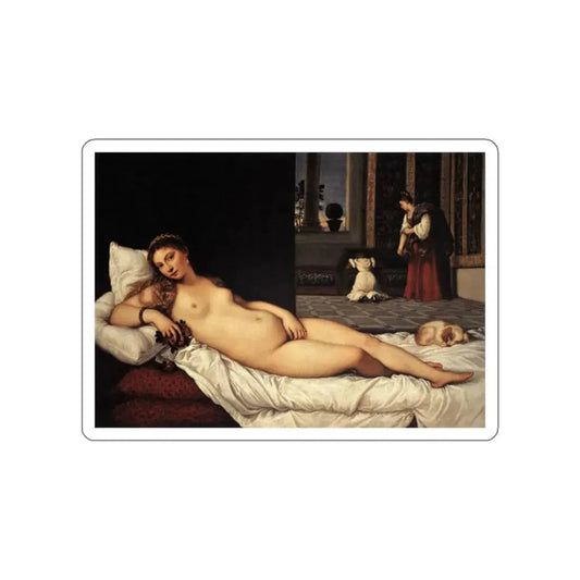TIZIANO Vecellio - The Venus of Urbino (Artwork) STICKER Vinyl Die-Cut Decal White Die-Cut 2 Inch - The Sticker Space