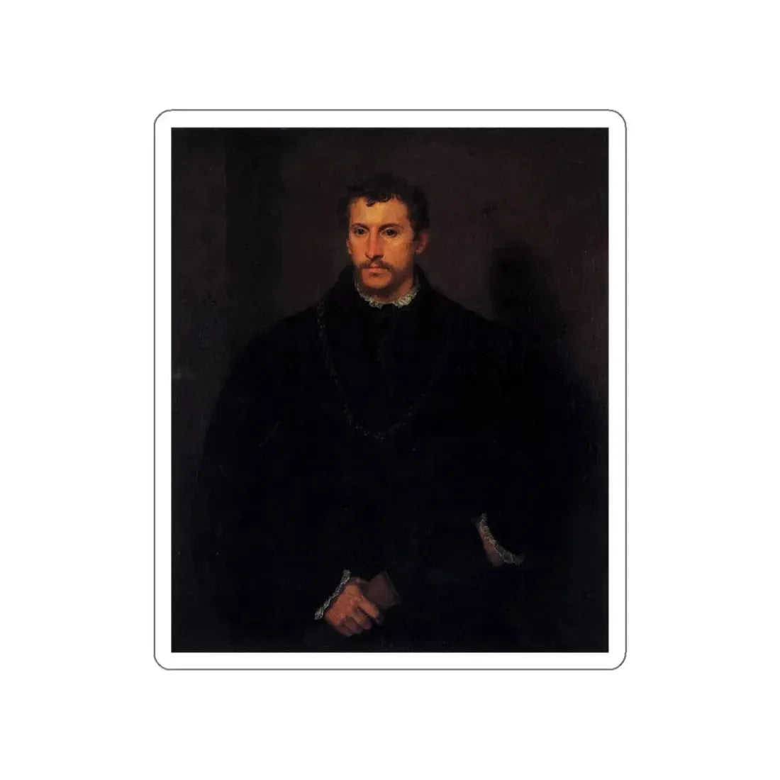 TIZIANO Vecellio - The Young Englishman (Artwork) STICKER Vinyl Die-Cut Decal White Die-Cut 3 Inch - The Sticker Space