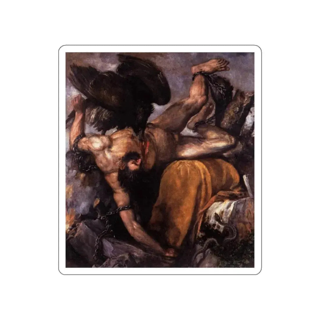 TIZIANO Vecellio - Tityus (Artwork) STICKER Vinyl Die-Cut Decal White Die-Cut 6 Inch - The Sticker Space