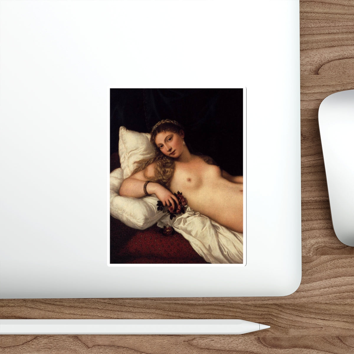 TIZIANO Vecellio - Venus of Urbino (detail) (Artwork) STICKER Vinyl Die-Cut Decal-The Sticker Space