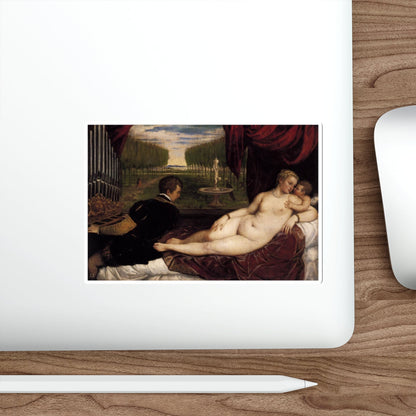 TIZIANO Vecellio - Venus with Organist and Cupid (Artwork) STICKER Vinyl Die-Cut Decal-The Sticker Space