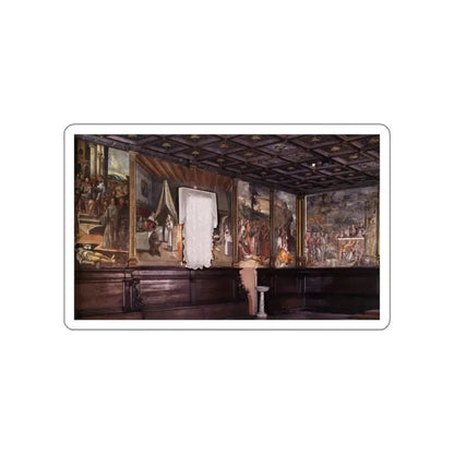 TIZIANO Vecellio - View of the Sala Capitolare (Artwork) STICKER Vinyl Die-Cut Decal White Die-Cut 4 Inch - The Sticker Space