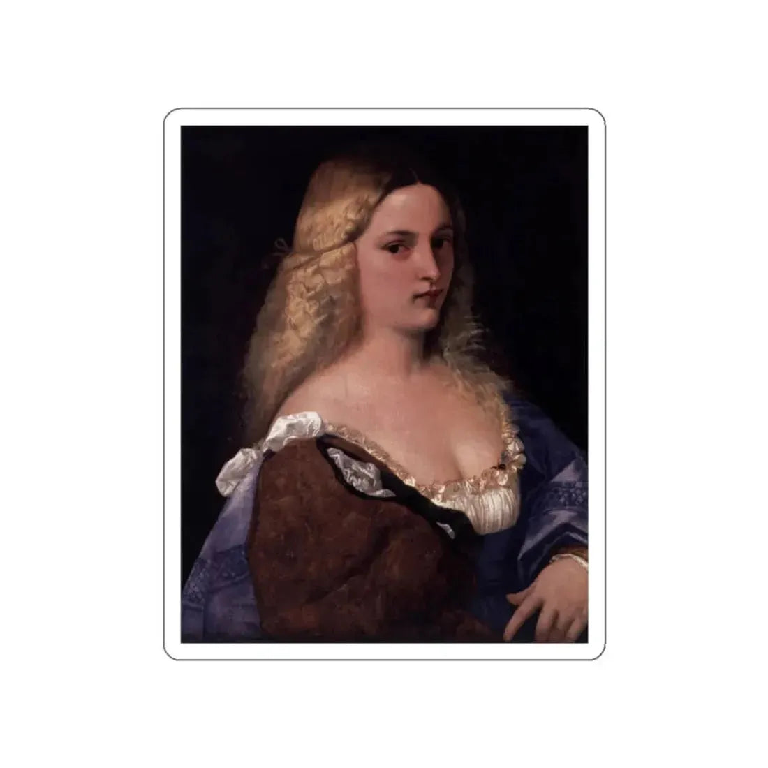 TIZIANO Vecellio - Violante (La Bella Gatta) (Artwork) STICKER Vinyl Die-Cut Decal White Die-Cut 2 Inch - The Sticker Space