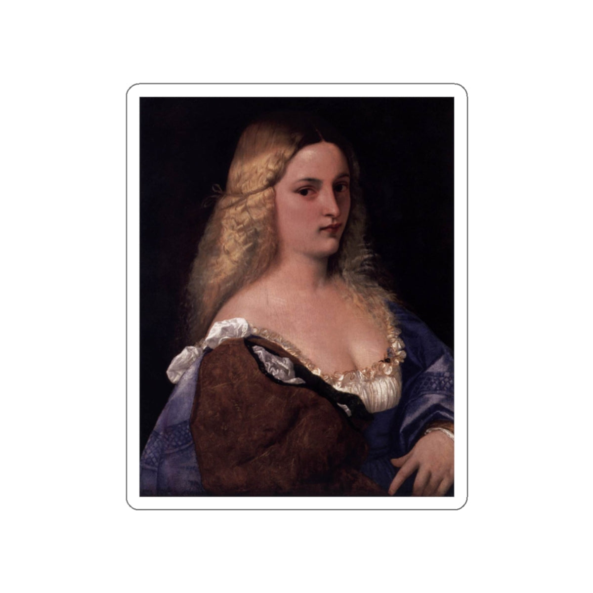 TIZIANO Vecellio - Violante (La Bella Gatta) (Artwork) STICKER Vinyl Die-Cut Decal-White-The Sticker Space