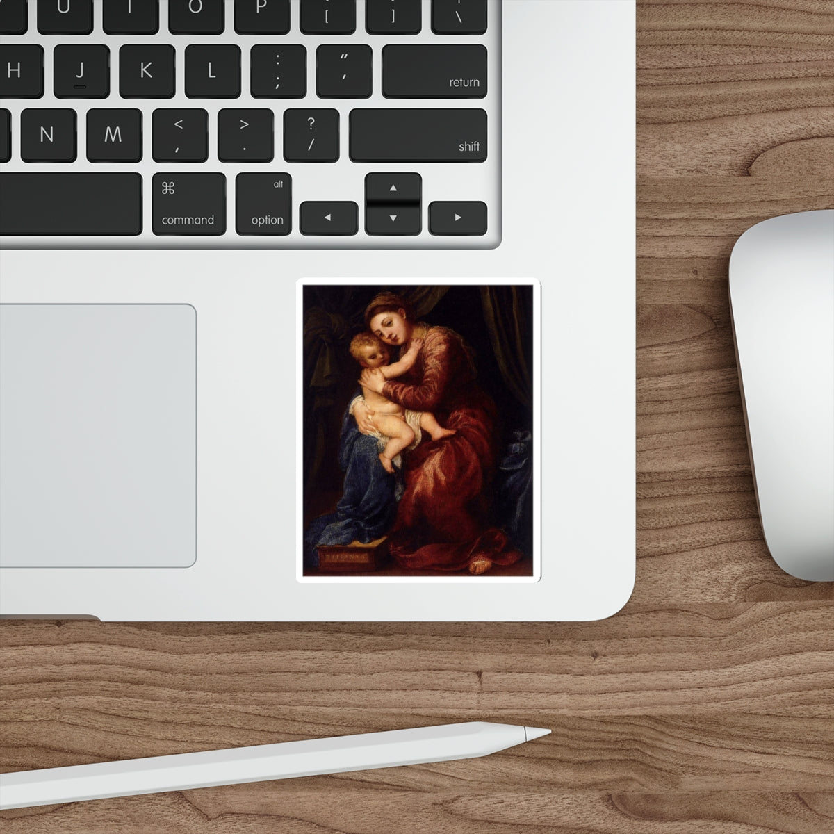 TIZIANO Vecellio - Virgin and Child (Artwork) STICKER Vinyl Die-Cut Decal-The Sticker Space