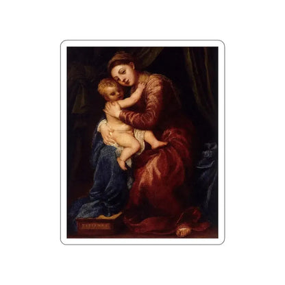 TIZIANO Vecellio - Virgin and Child (Artwork) STICKER Vinyl Die-Cut Decal White Die-Cut 4 Inch - The Sticker Space