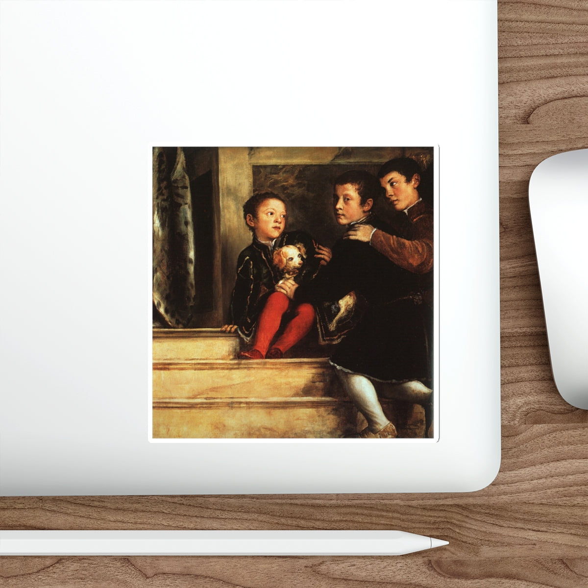 TIZIANO Vecellio - Votive Portrait of the Vendramin Family (Artwork) STICKER Vinyl Die-Cut Decal-The Sticker Space