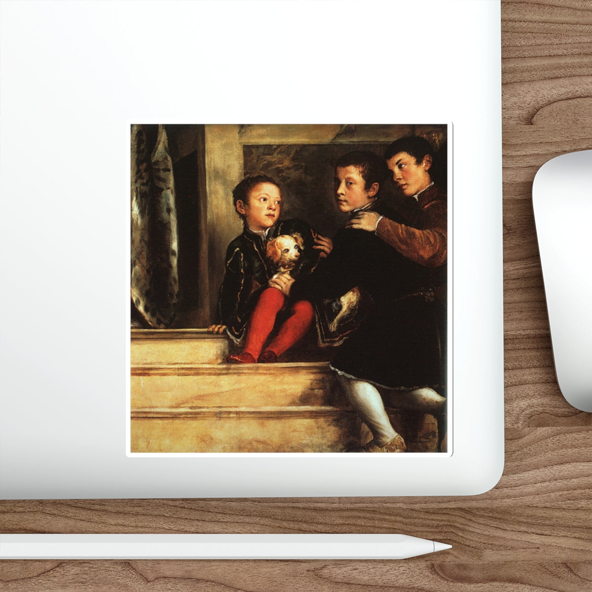 TIZIANO Vecellio - Votive Portrait of the Vendramin Family (Artwork) STICKER Vinyl Die-Cut Decal-The Sticker Space