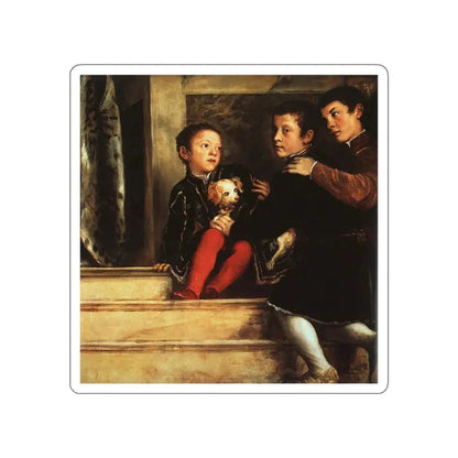 TIZIANO Vecellio - Votive Portrait of the Vendramin Family (Artwork) STICKER Vinyl Die-Cut Decal White Die-Cut 3 Inch - The Sticker Space