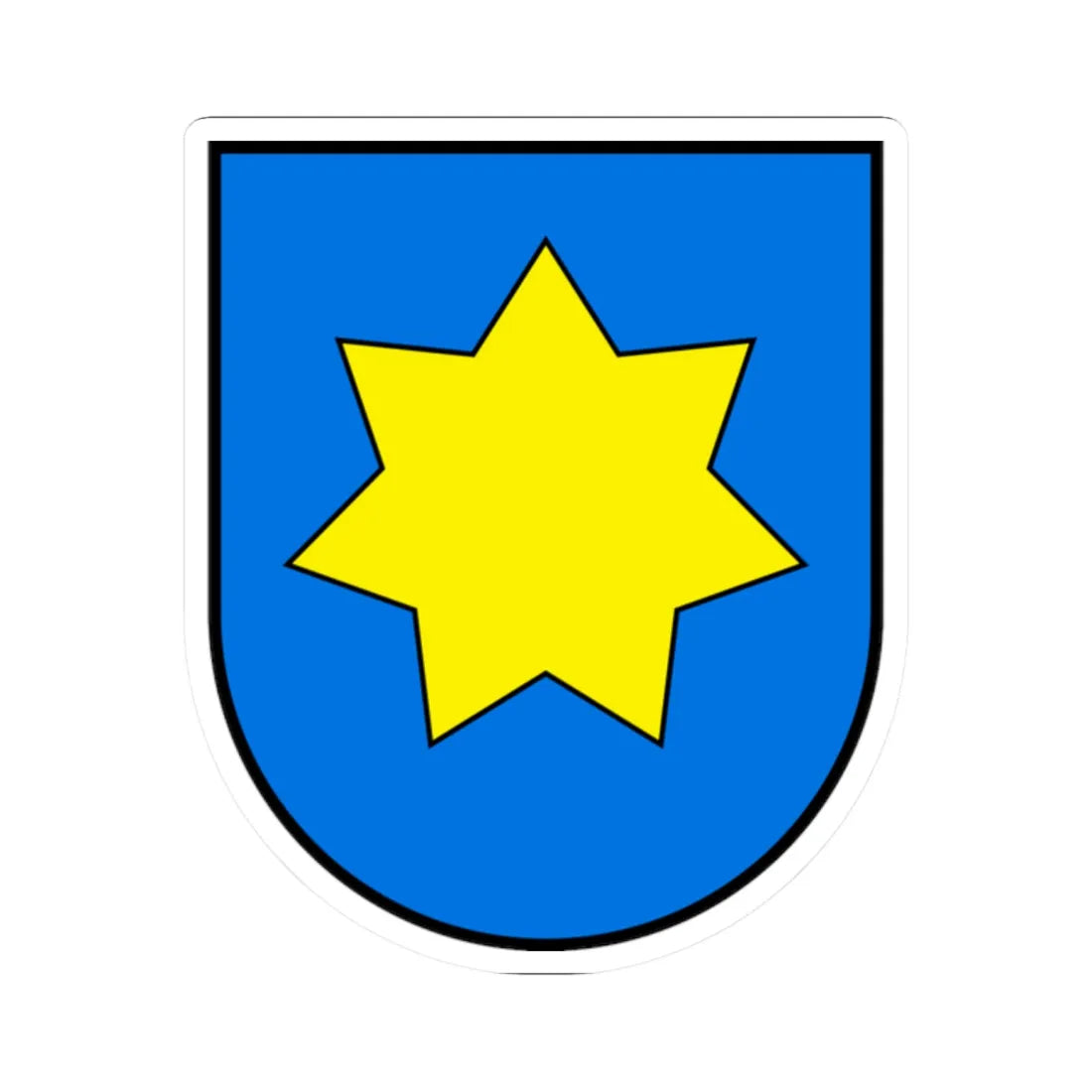 Tlumach coat of arms (Ukraine) (Coat of Arms) STICKER Vinyl Kiss-Cut Decal 2 Inch White - The Sticker Space