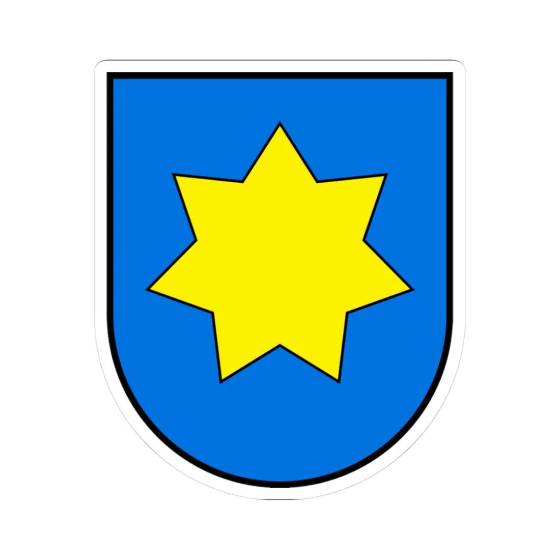 Tlumach coat of arms (Ukraine) (Coat of Arms) STICKER Vinyl Kiss-Cut Decal 3 Inch White - The Sticker Space