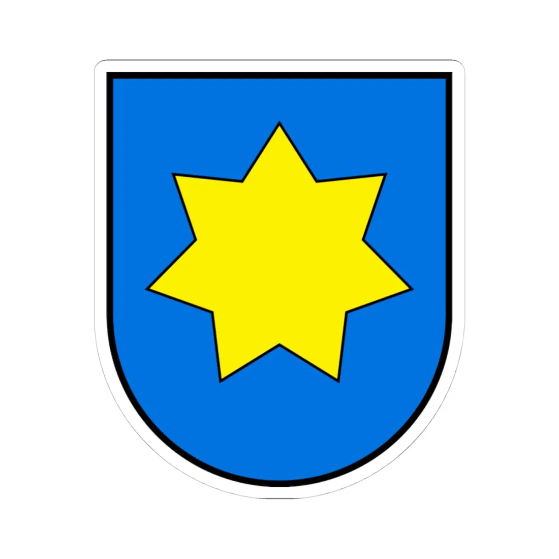 Tlumach coat of arms (Ukraine) (Coat of Arms) STICKER Vinyl Kiss-Cut Decal 4 Inch White - The Sticker Space