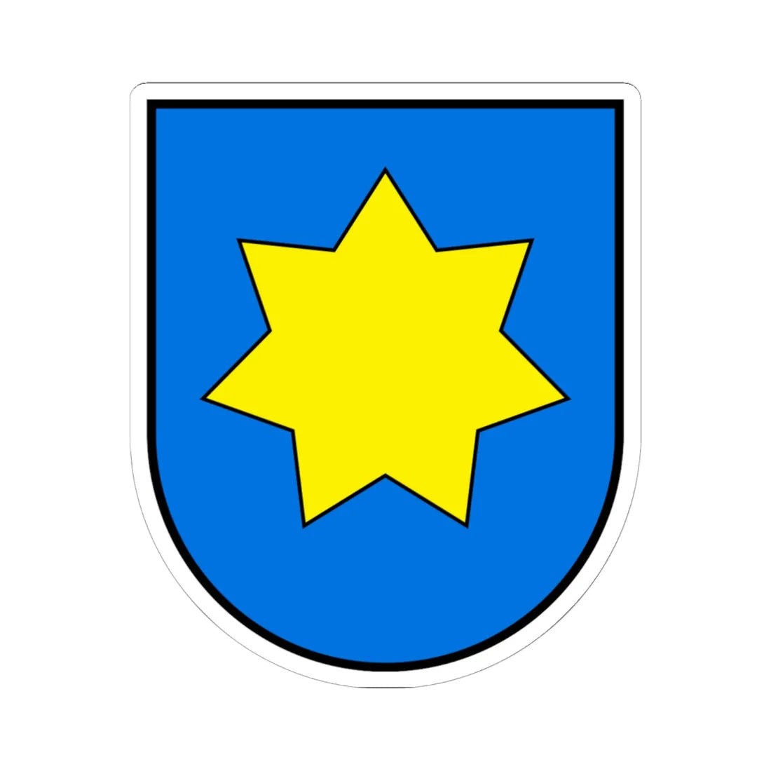 Tlumach coat of arms (Ukraine) (Coat of Arms) STICKER Vinyl Kiss-Cut Decal 6 Inch White - The Sticker Space