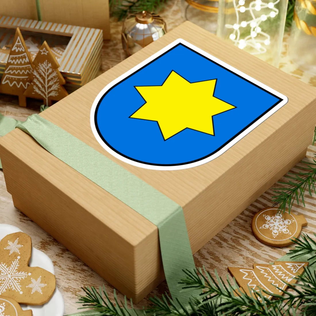 Tlumach coat of arms (Ukraine) (Coat of Arms) STICKER Vinyl Kiss-Cut Decal - The Sticker Space