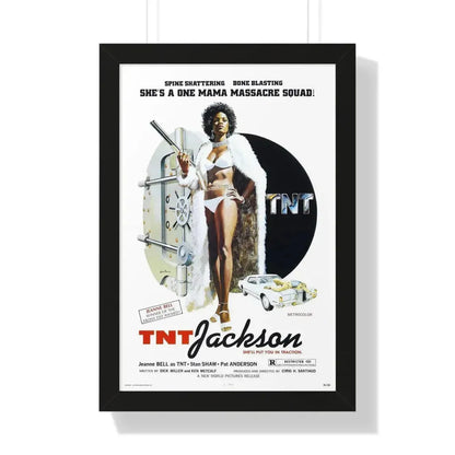 TNT JACKSON 1974 - Framed Movie Poster 16″ x 24″ Black - The Sticker Space