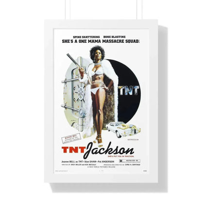 TNT JACKSON 1974 - Framed Movie Poster 16″ x 24″ White - The Sticker Space