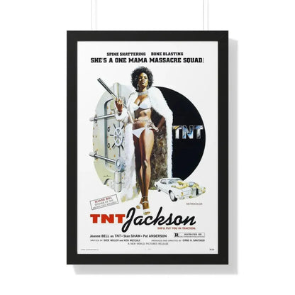 TNT JACKSON 1974 - Framed Movie Poster 20" x 30" Black - The Sticker Space